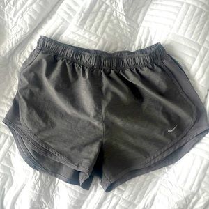 Nike dri fit gray running shorts L